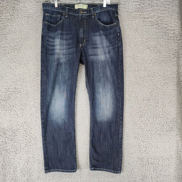 Wrangler Other - Wrangler Jeans Mens 36x30 Blue Straight Leg Mid Rise Stretch
